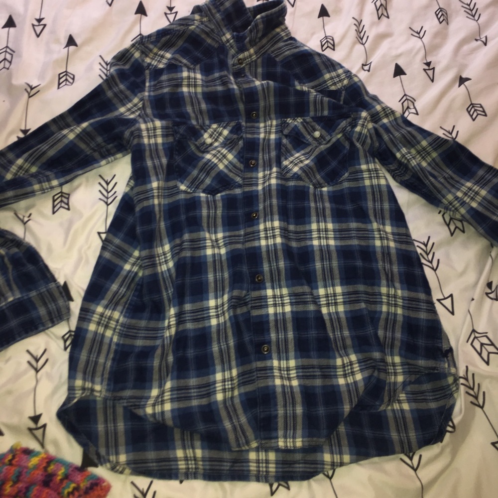 blue american eagle flannel!